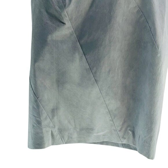 Donna Karan New York Asymmetrical Panel Gray Metallic Cotton Bubble Pencil Skirt - Picture 6 of 11